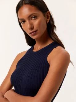 Discount Ribbed Tank Top In Viscose & Nylon Blend MULHER Tops