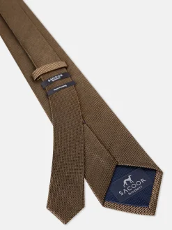 Outlet Semi Plain Tie 100% Silk 7,5cm Gravatas