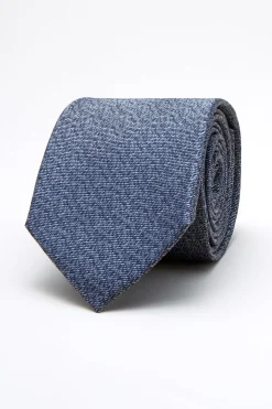 Best Semi Plain Tie Silk and Wool Blend 7,5cm Gravatas