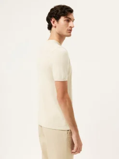 Discount Short Sleeve Crew Neck Sweater In Cotton Linen Blend Camisolas