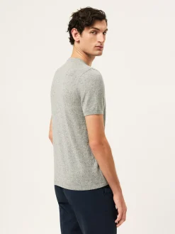 Discount Short Sleeve Crew Neck Sweater In Cotton Linen Blend Camisolas