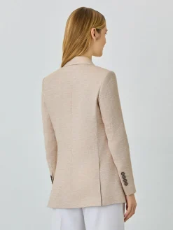 Online Single-Breasted Blazer In Viscose Linen Blend MULHER Blazers