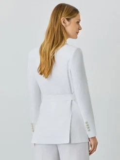 Sale Single-Breasted Suit Blazer In Rayon Blend With Belt MULHER Fatos|Blazers