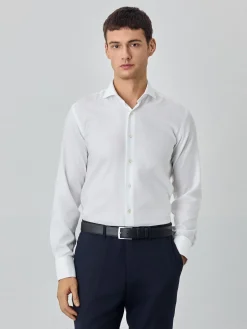 Outlet Slim fit business plain oxford formal shirt Camisas Clássicas