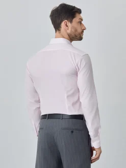 Best Slim fit business stripes shirt Camisas Clássicas