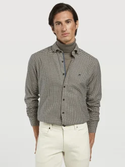 Best Slim fit casual checks shirt Camisas Casuais