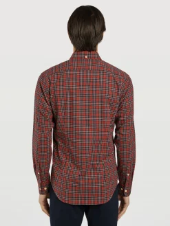 Clearance Slim fit casual checks shirt Camisas Casuais