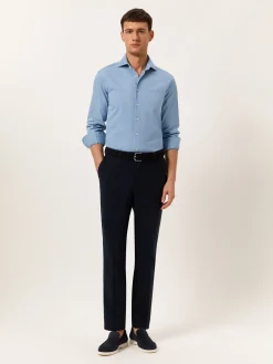 Clearance Slim Fit Casual Denim Shirt in 100% Cotton Camisas Casuais|Camisas Casuais