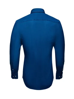 Hot Slim Fit Casual Denim Shirt in 100% Cotton Camisas Casuais|Camisas Casuais