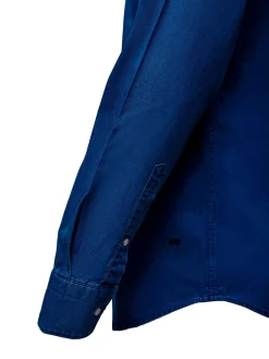 Hot Slim Fit Casual Denim Shirt in 100% Cotton Camisas Casuais|Camisas Casuais