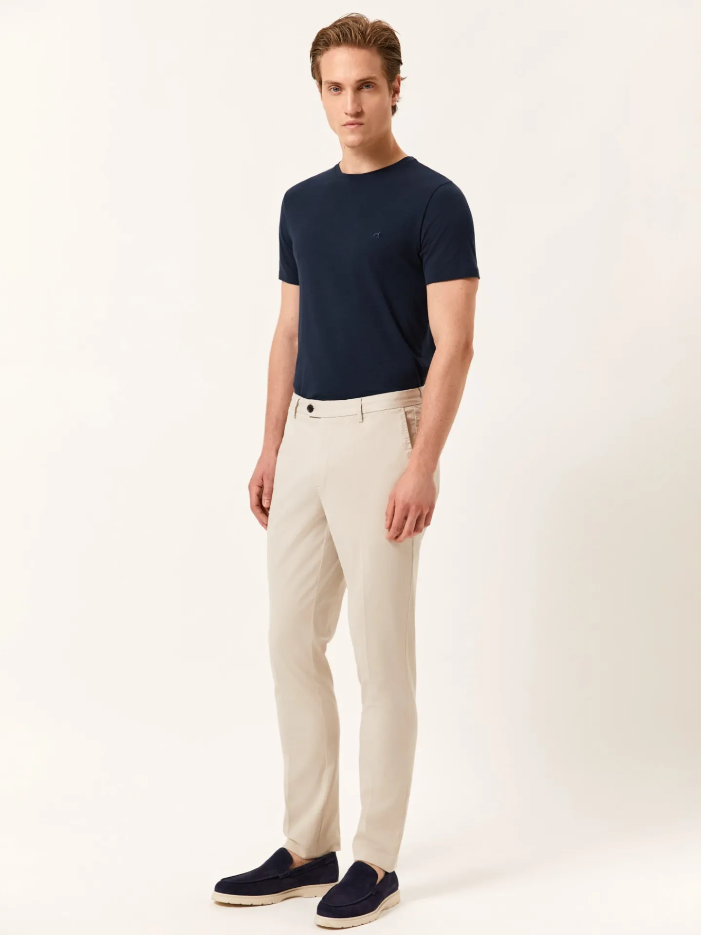 Hot Slim Fit Casual Trousers in Comfort Cotton Calças Casuais|Calças Casuais