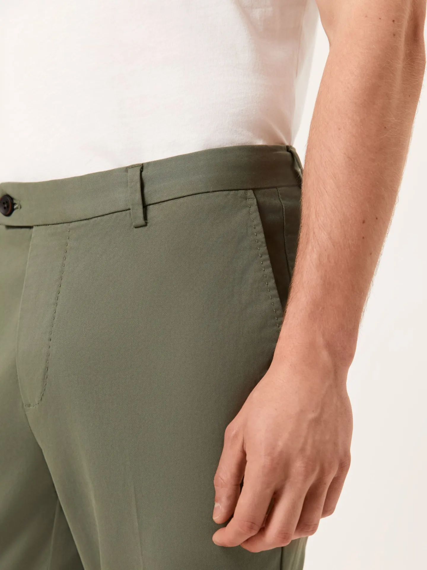 Discount Slim Fit Casual Trousers in Comfort Cotton Calças Casuais|Calças Casuais
