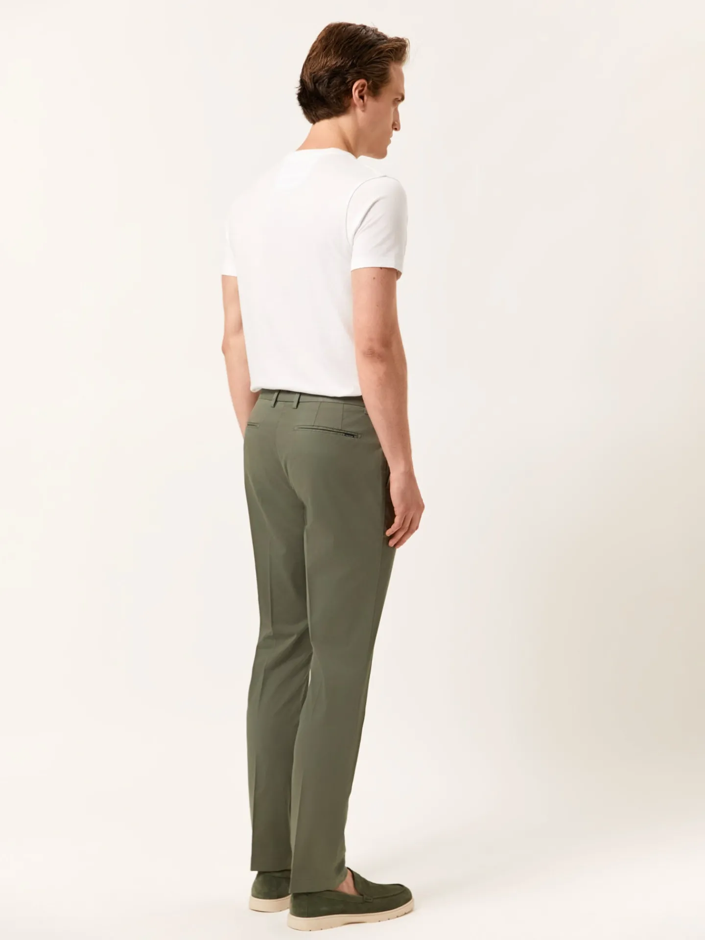 Discount Slim Fit Casual Trousers in Comfort Cotton Calças Casuais|Calças Casuais