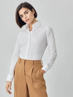 Best Slim Fit Classic Shirt MULHER Camisas