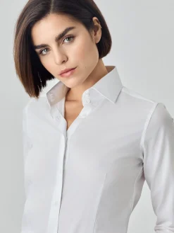 Best Slim Fit Classic Shirt MULHER Camisas