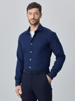 Discount Slim fit denim shirt Camisas Casuais