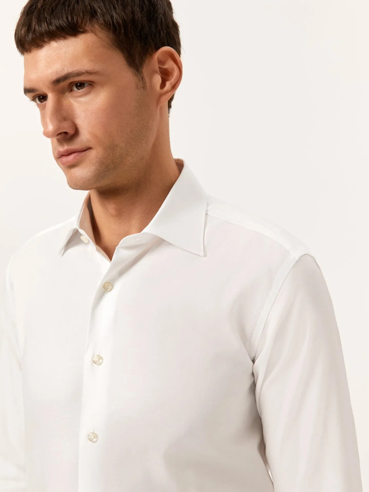 Slim Fit Formal Oxford Shirt in 100% Cotton Camisas Clássicas|Camisas Clássicas