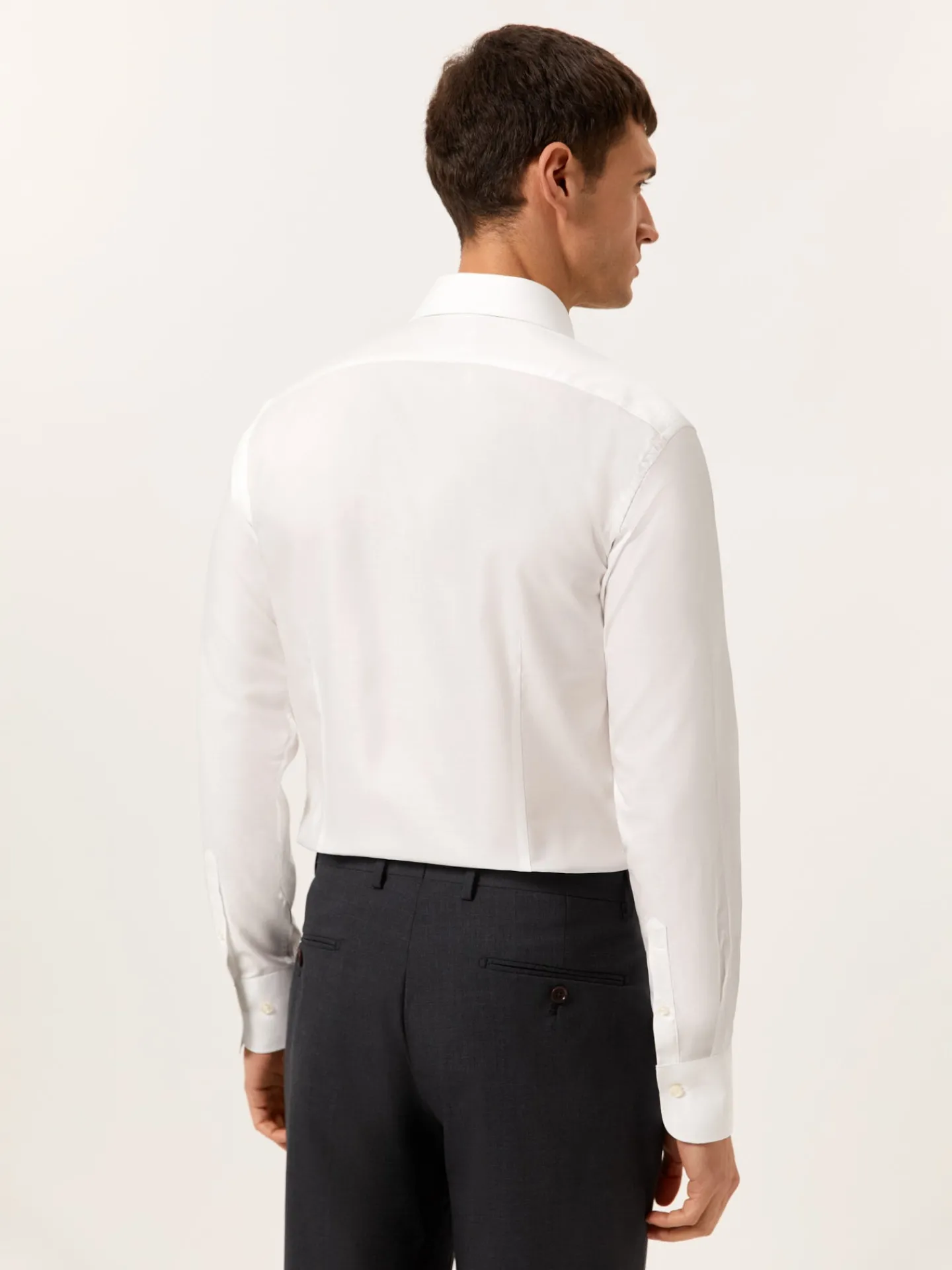 Slim Fit Formal Oxford Shirt in 100% Cotton Camisas Clássicas|Camisas Clássicas