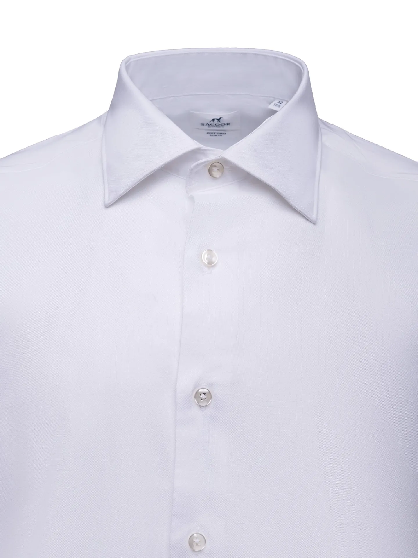 Slim Fit Formal Oxford Shirt in 100% Cotton Camisas Clássicas|Camisas Clássicas