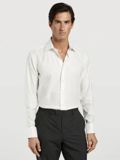 New Slim Fit Formal Oxford Shirt in 100% Cotton Camisas Clássicas|Camisas Clássicas