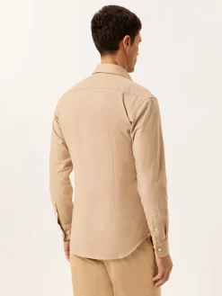 Best Slim Fit Garment Dye Open Oxford Shirt in Comfort Cotton Camisas Casuais|Camisas Casuais