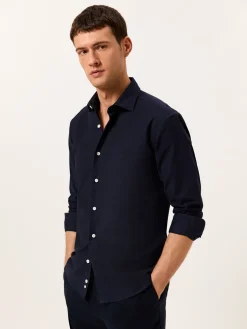 Best Slim Fit Garment Dye Open Oxford Shirt in Comfort Cotton Camisas Casuais|Camisas Casuais