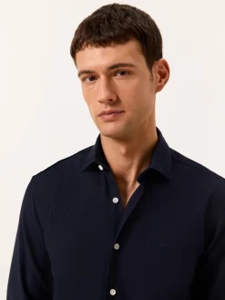 Best Slim Fit Garment Dye Open Oxford Shirt in Comfort Cotton Camisas Casuais|Camisas Casuais