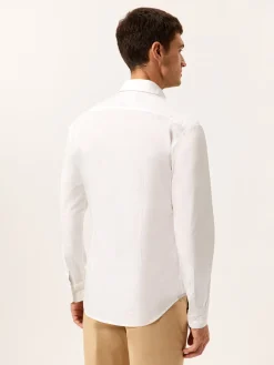 Best Slim Fit Garment Dye Poplin Open Shirt in Comfort Cotton Camisas Casuais|Camisas Casuais