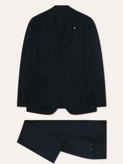 Discount Slim Fit Herringbone Suit in Performance Wool Fatos