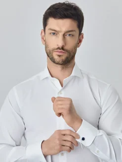 New Slim fit k-easy plain poplin comfort shirt Camisas Clássicas