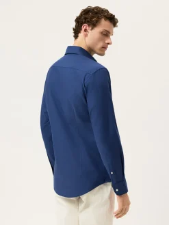 Sale Slim Fit Light Twill Denim Shirt With Newport Collar Camisas Casuais