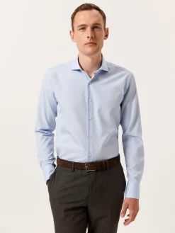 New Slim Fit Micro-Pied Poule Shirt with Dublin Collar Camisas Clássicas