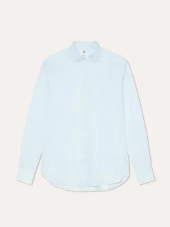 Outlet Slim Fit Micro-Stripes Shirt with Dublin Collar Camisas Clássicas