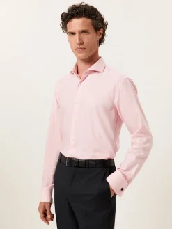 Discount Slim Fit Oxford Shirt with Dublin Collar and Double Cuffs Camisas Clássicas