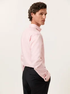 Discount Slim Fit Oxford Shirt with Dublin Collar and Double Cuffs Camisas Clássicas