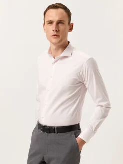 Slim Fit Performance Poplin Shirt with Dublin Collar Camisas Clássicas