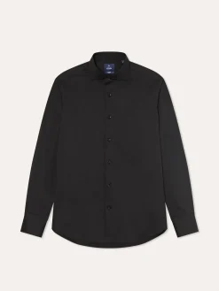 Slim Fit Performance Poplin Shirt with Dublin Collar Camisas Clássicas