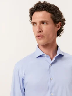 Slim Fit Performance Poplin Shirt with Dublin Collar Camisas Clássicas