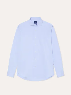 Slim Fit Performance Poplin Shirt with Dublin Collar Camisas Clássicas