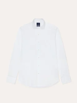 Best Slim Fit Performance Poplin Shirt with Dublin Collar Slim and Double Cuff Camisas Clássicas