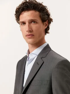 Discount Slim Fit Performance Small Striped Shirt with Dublin Collar Camisas Clássicas