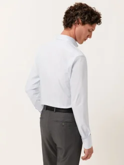 Discount Slim Fit Performance Small Striped Shirt with Dublin Collar Camisas Clássicas