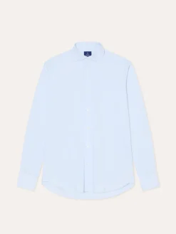 Discount Slim Fit Performance Small Striped Shirt with Dublin Collar Camisas Clássicas
