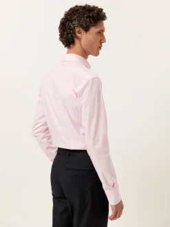 New Slim Fit Performance Striped Shirt with Dublin Collar Camisas Clássicas