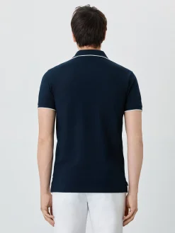 Clearance Slim Fit Piqué Polo With Logo Embroidery In Cotton Blend Polos