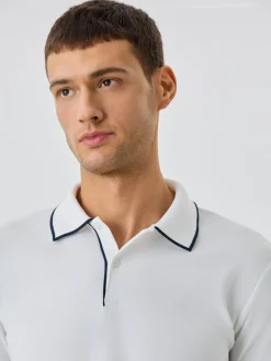 Clearance Slim Fit Piqué Polo With Logo Embroidery In Cotton Blend Polos