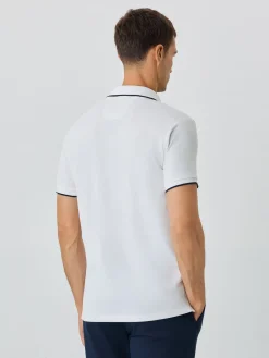 Clearance Slim Fit Piqué Polo With Logo Embroidery In Cotton Blend Polos