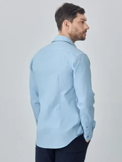 Hot Slim fit poplin over dye shirt Camisas Casuais