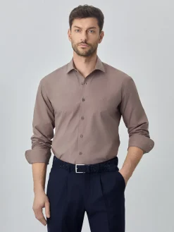 Hot Slim fit poplin over dye shirt Camisas Casuais