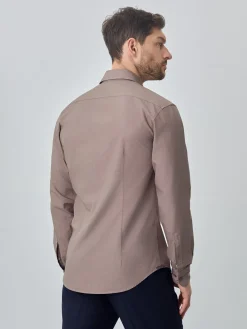 Hot Slim fit poplin over dye shirt Camisas Casuais